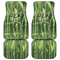 Personalised Fiji Language Week Sugarcane Masi Car Mats Green Tapa Tribal Pattern