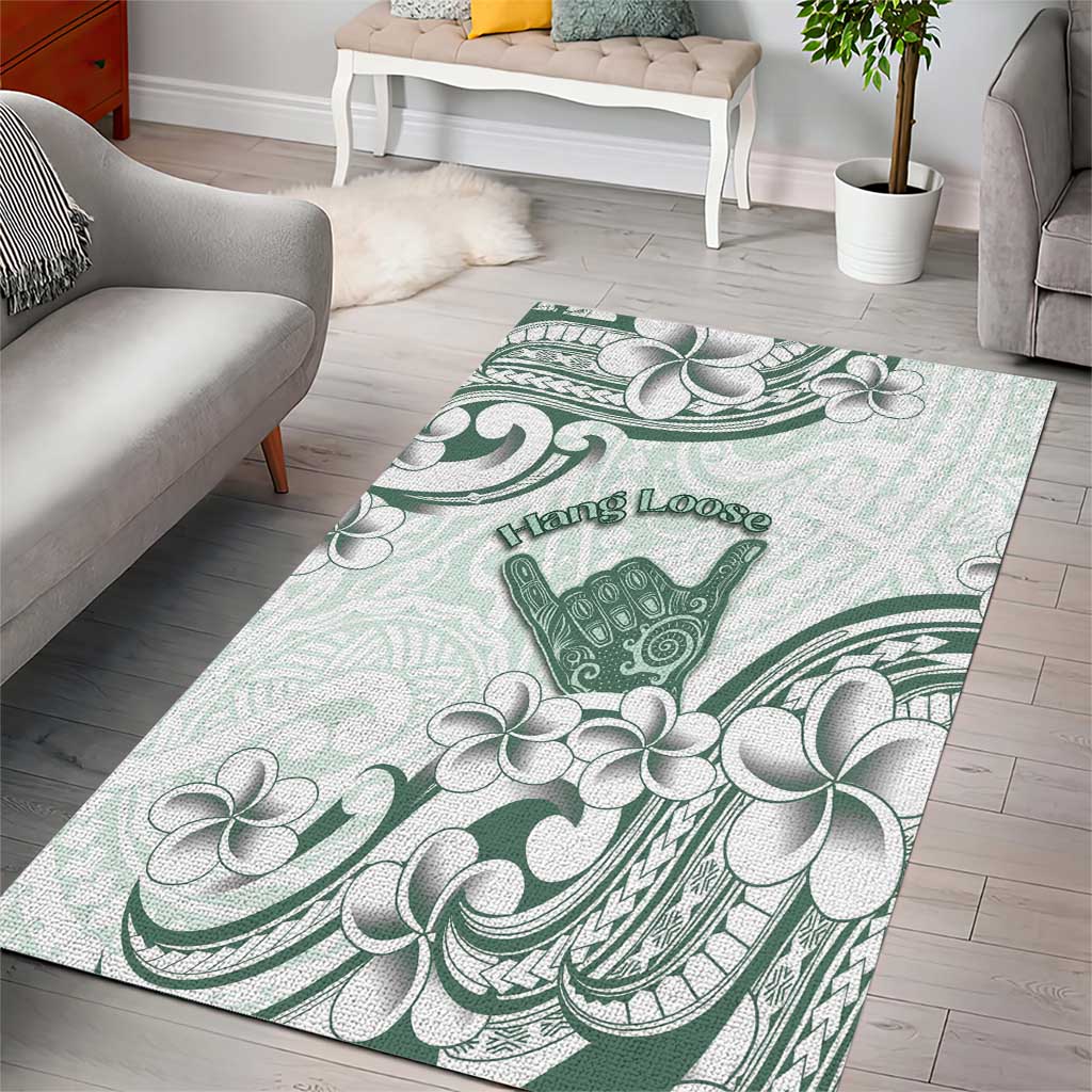 Aloha Hawaii Shaka Area Rug Hang Loose Mint Version - Polynesian Pride