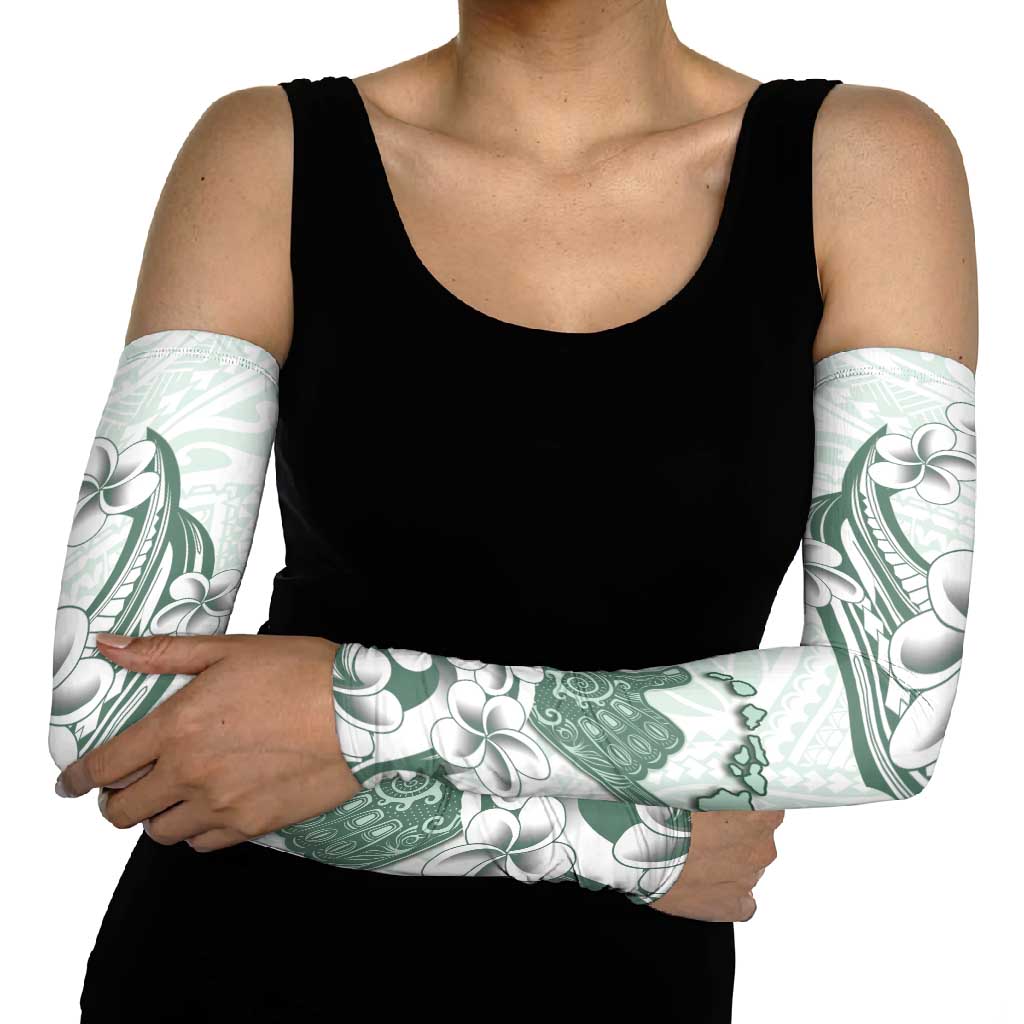 Aloha Hawaii Shaka Arm Sleeves Hang Loose Mint Version - Polynesian Pride