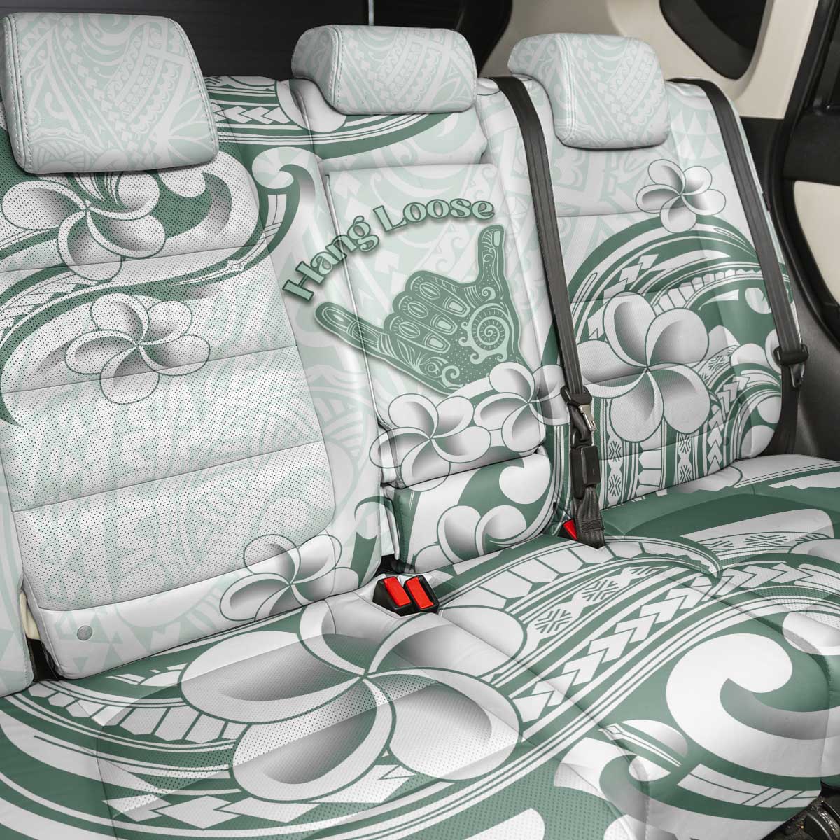 Aloha Hawaii Shaka Back Car Seat Cover Hang Loose Mint Version DT05 - Polynesian Pride