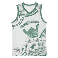 Aloha Hawaii Shaka Basketball Jersey Hang Loose Mint Version - Polynesian Pride