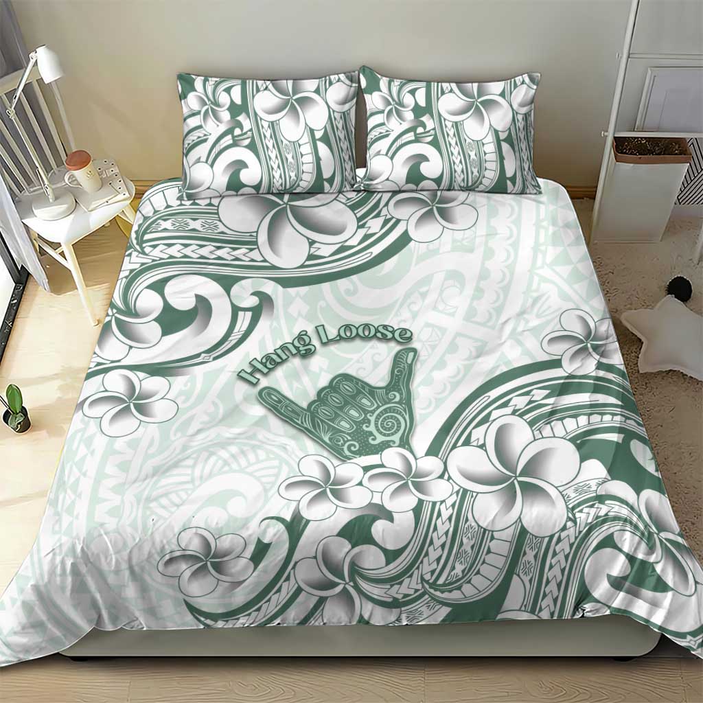 Aloha Hawaii Shaka Bedding Set Hang Loose Mint Version - Polynesian Pride
