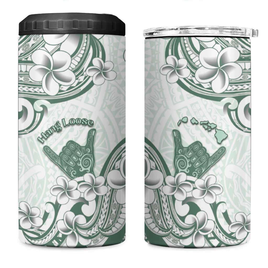 Aloha Hawaii Shaka 4 in 1 Can Cooler Tumbler Hang Loose Mint Version - Polynesian Pride