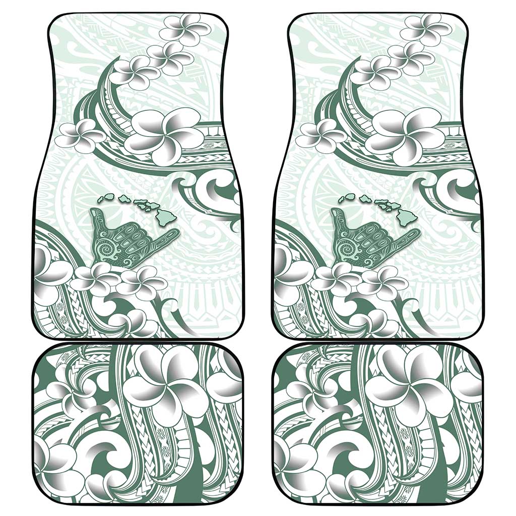 Aloha Hawaii Shaka Car Mats Hang Loose Mint Version - Polynesian Pride