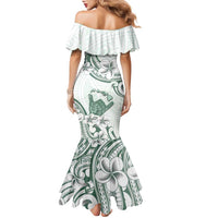 Aloha Hawaii Shaka Family Matching Mermaid Dress and Hawaiian Shirt Hang Loose Mint Version - Polynesian Pride