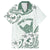Aloha Hawaii Shaka Family Matching Off The Shoulder Long Sleeve Dress and Hawaiian Shirt Hang Loose Mint Version - Polynesian Pride