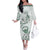 Aloha Hawaii Shaka Family Matching Off The Shoulder Long Sleeve Dress and Hawaiian Shirt Hang Loose Mint Version - Polynesian Pride