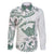 Aloha Hawaii Shaka Family Matching Off Shoulder Short Dress and Hawaiian Shirt Hang Loose Mint Version - Polynesian Pride