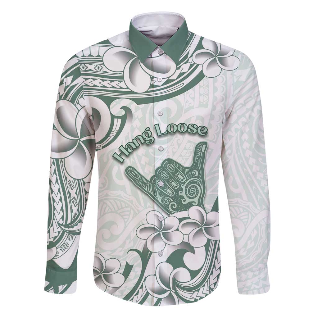 Aloha Hawaii Shaka Family Matching Puletasi and Hawaiian Shirt Hang Loose Mint Version - Polynesian Pride