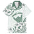 Aloha Hawaii Shaka Family Matching Short Sleeve Bodycon Dress and Hawaiian Shirt Hang Loose Mint Version - Polynesian Pride