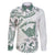 Aloha Hawaii Shaka Family Matching Short Sleeve Bodycon Dress and Hawaiian Shirt Hang Loose Mint Version - Polynesian Pride