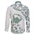 Aloha Hawaii Shaka Family Matching Short Sleeve Bodycon Dress and Hawaiian Shirt Hang Loose Mint Version - Polynesian Pride