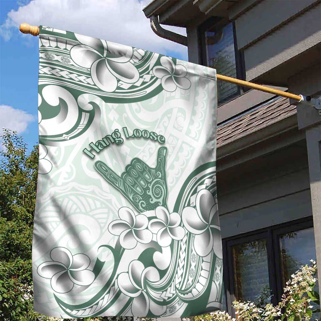 Aloha Hawaii Shaka Garden Flag Hang Loose Mint Version - Polynesian Pride