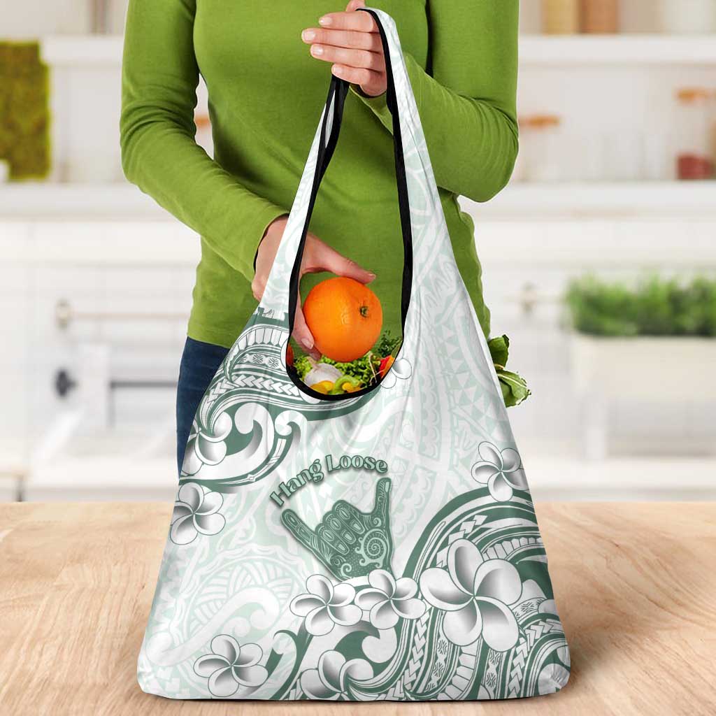Aloha Hawaii Shaka Grocery Bag Hang Loose Mint Version - Polynesian Pride