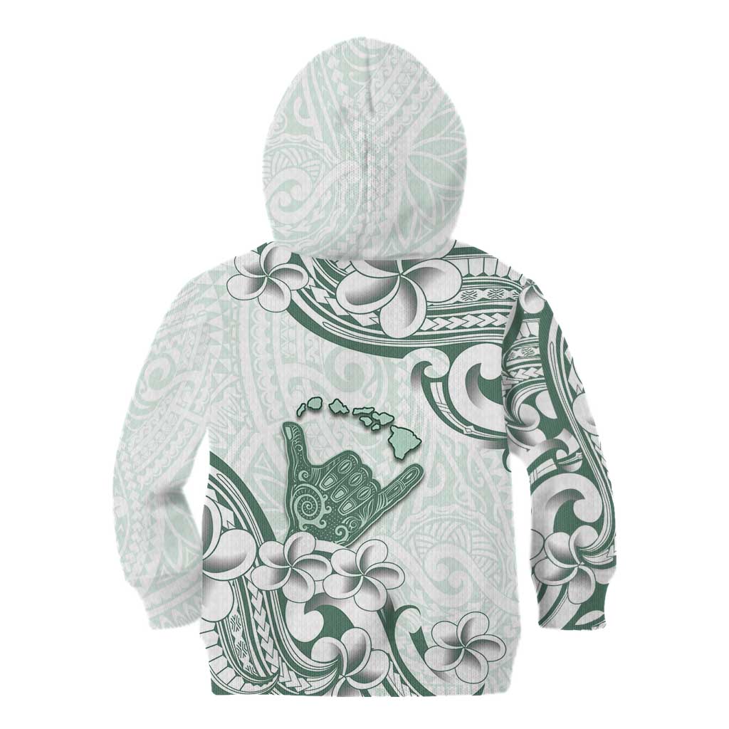 Aloha Hawaii Shaka Kid Hoodie Hang Loose Mint Version - Polynesian Pride