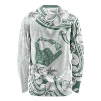 Aloha Hawaii Shaka Long Sleeve Shirt Hang Loose Mint Version - Polynesian Pride