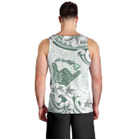 Aloha Hawaii Shaka Men Tank Top Hang Loose Mint Version - Polynesian Pride