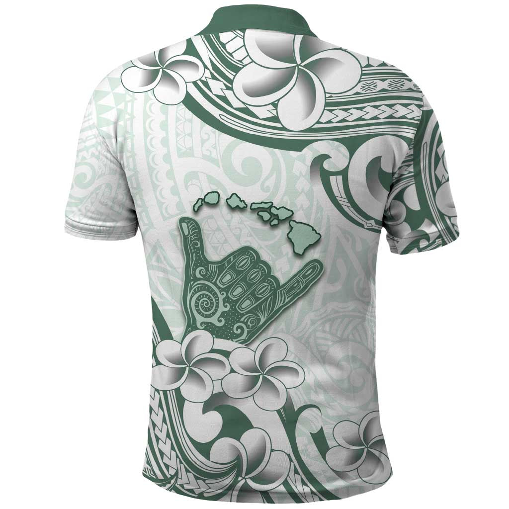 Aloha Hawaii Shaka Polo Shirt Hang Loose Mint Version - Polynesian Pride