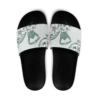 Aloha Hawaii Shaka Slide Sandals Hang Loose Mint Version DT05 Mint - Polynesian Pride