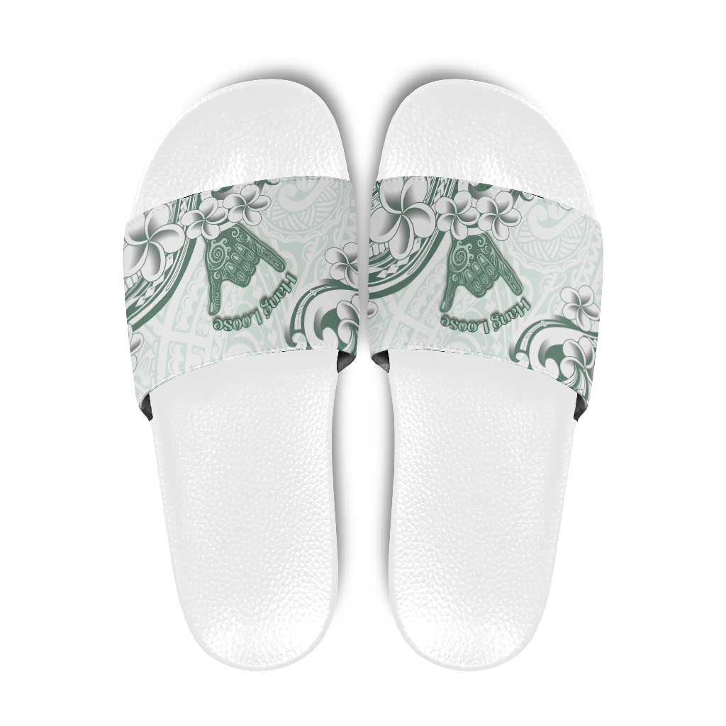 Aloha Hawaii Shaka Slide Sandals Hang Loose Mint Version DT05 Mint - Polynesian Pride