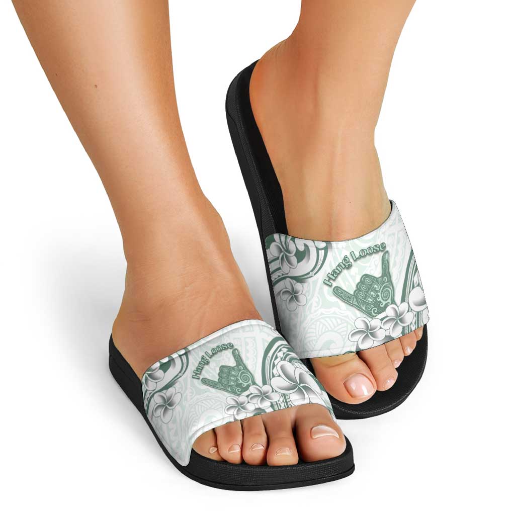 Aloha Hawaii Shaka Slide Sandals Hang Loose Mint Version DT05 - Polynesian Pride