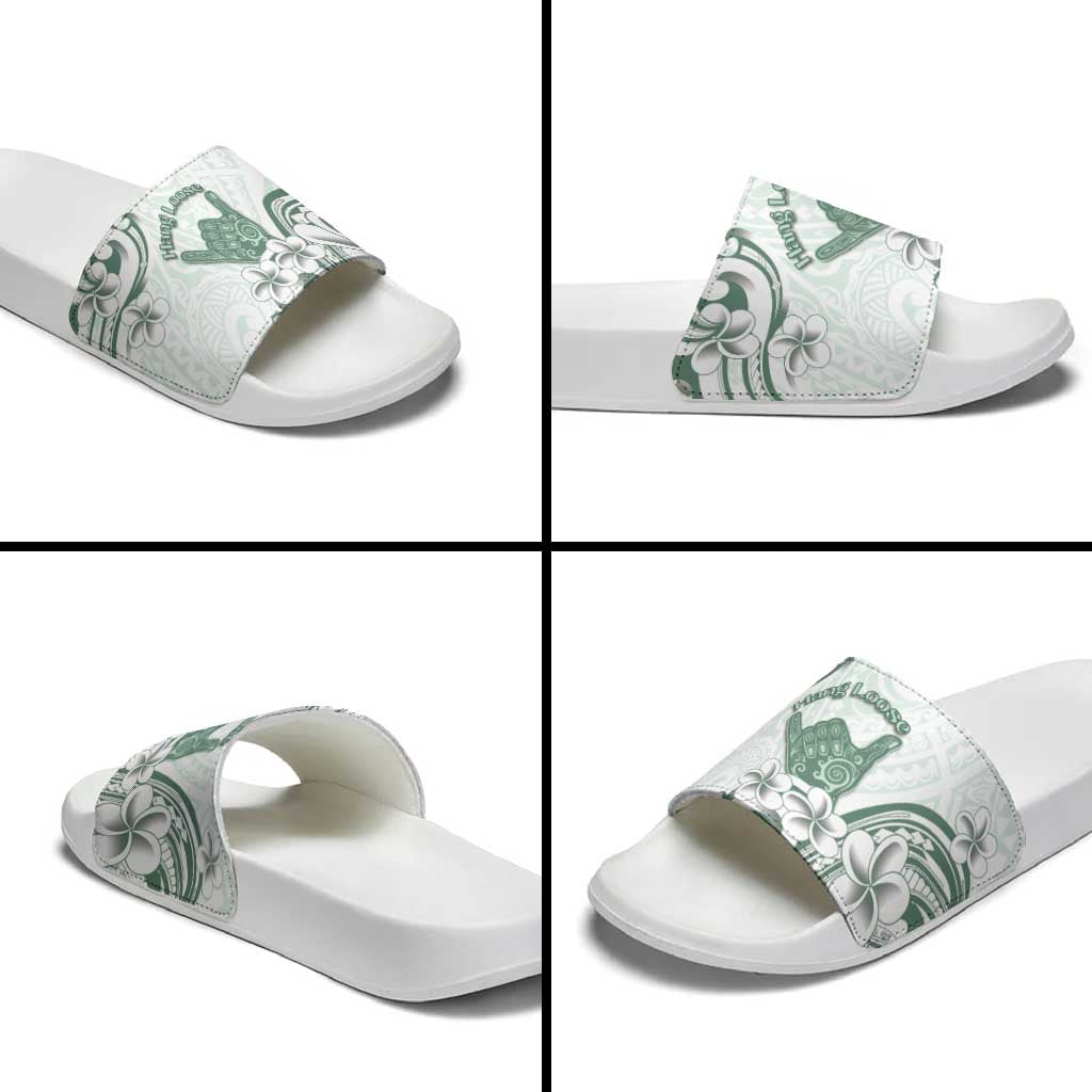 Aloha Hawaii Shaka Slide Sandals Hang Loose Mint Version DT05 - Polynesian Pride