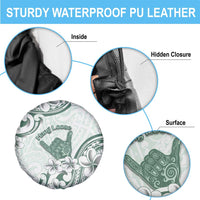 Aloha Hawaii Shaka Spare Tire Cover Hang Loose Mint Version - Polynesian Pride