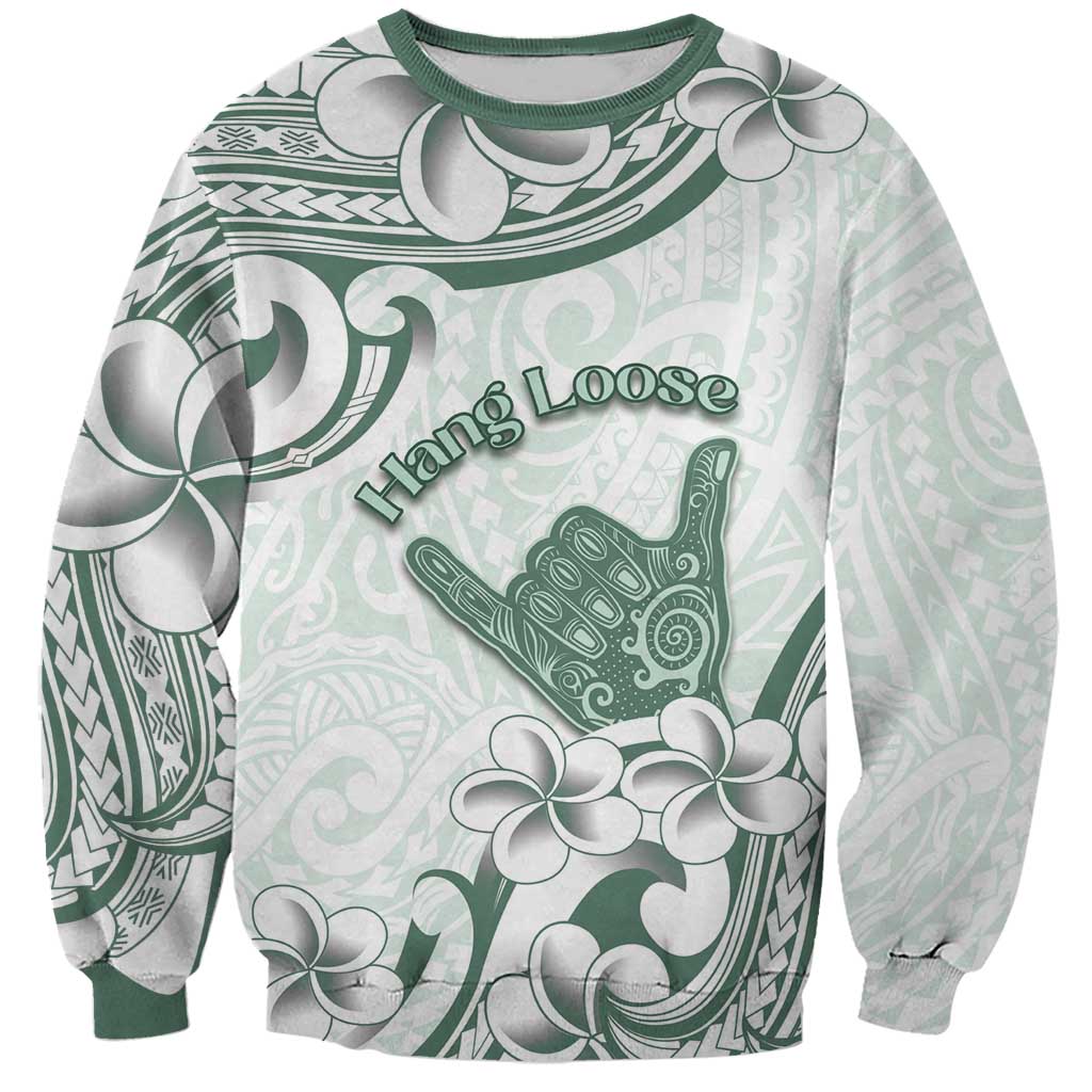 Aloha Hawaii Shaka Sweatshirt Hang Loose Mint Version - Polynesian Pride