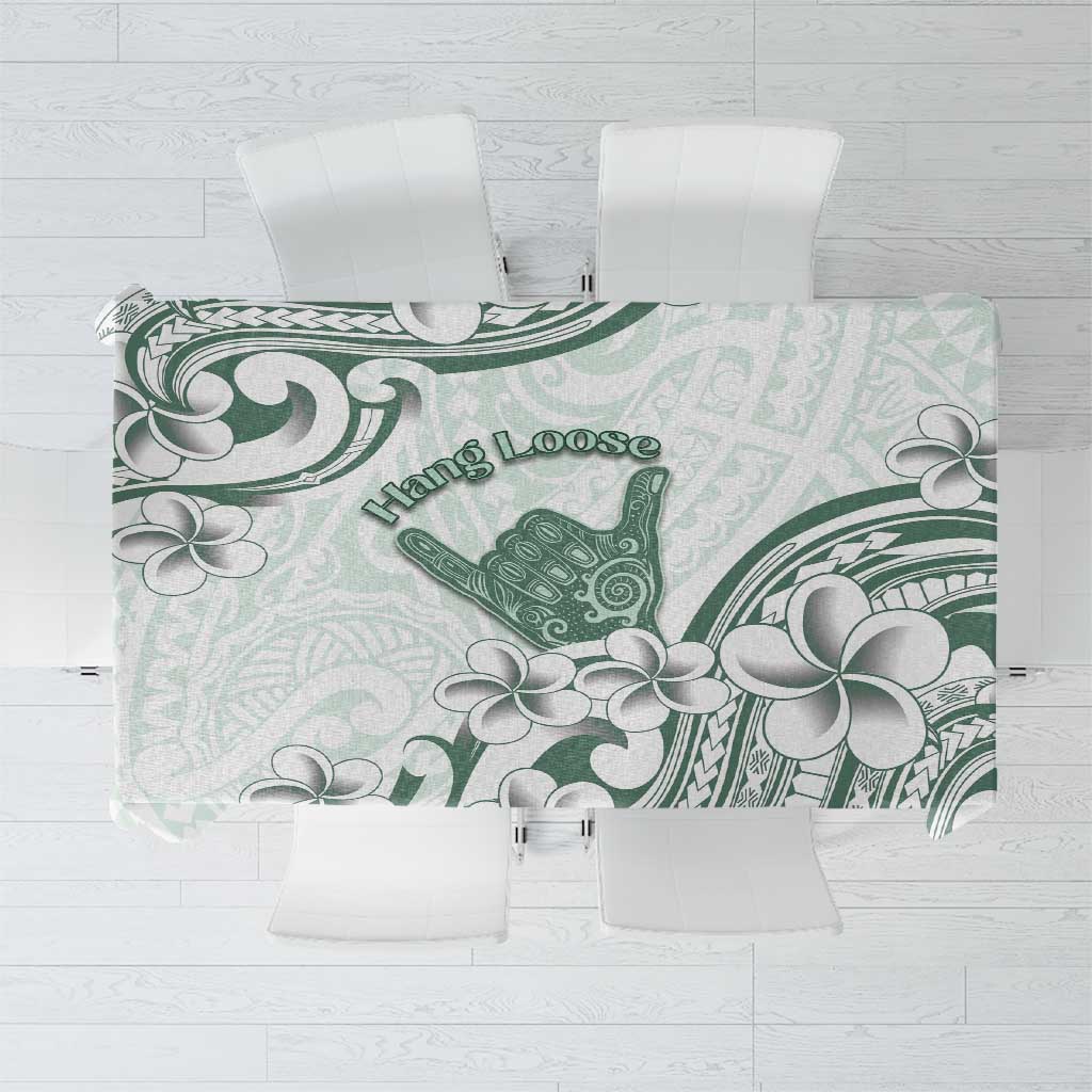 Aloha Hawaii Shaka Tablecloth Hang Loose Mint Version - Polynesian Pride