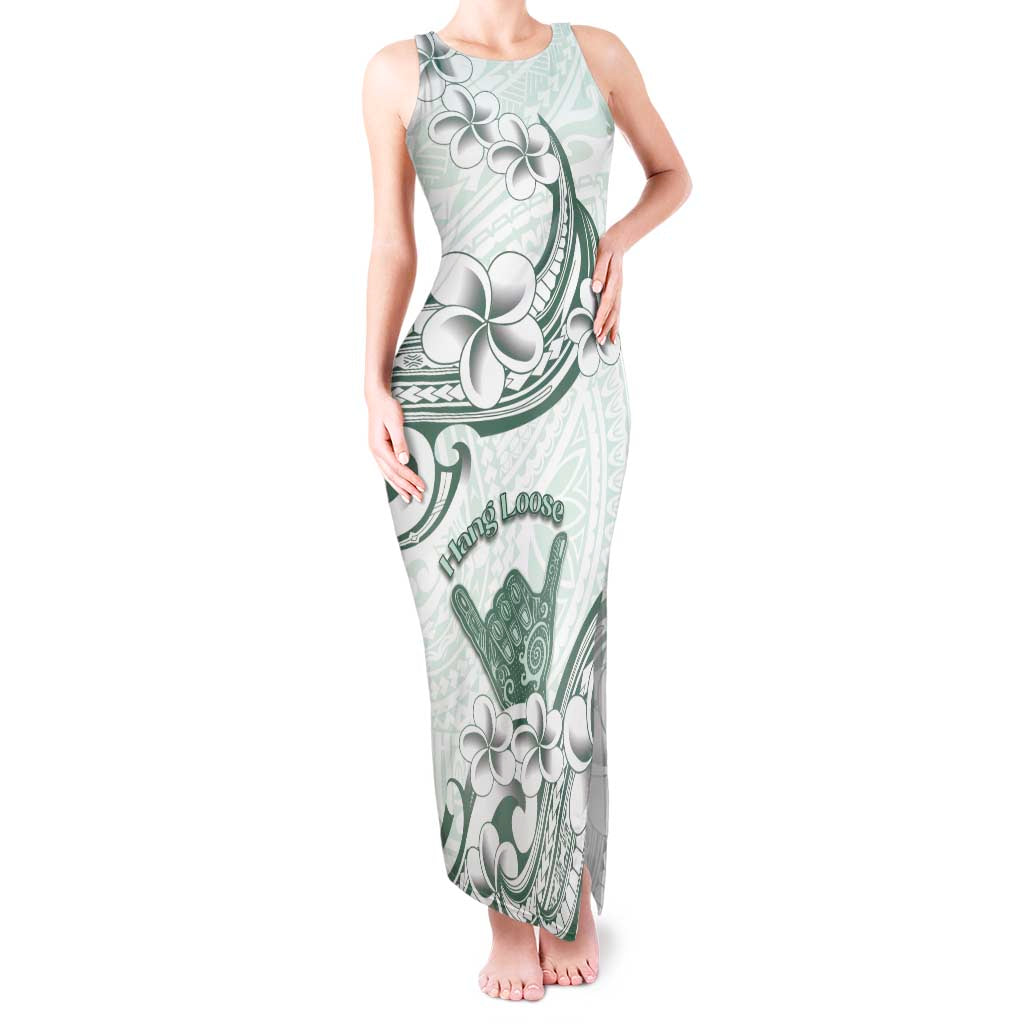 Aloha Hawaii Shaka Tank Maxi Dress Hang Loose Mint Version - Polynesian Pride