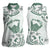 Aloha Hawaii Shaka Women Sleeveless Polo Shirt Hang Loose Mint Version - Polynesian Pride