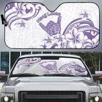 Aloha Hawaii Shaka Auto Sun Shade Hang Loose Purple Version - Polynesian Pride