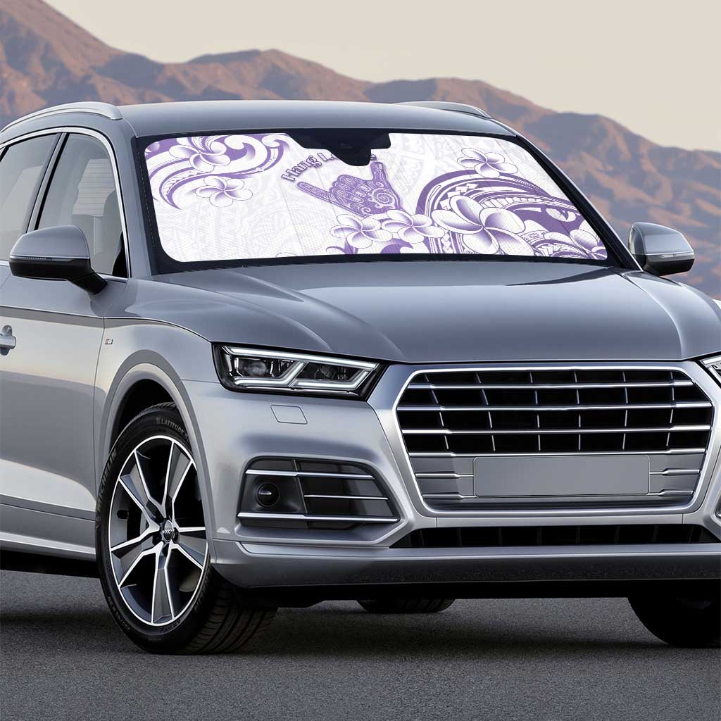 Aloha Hawaii Shaka Auto Sun Shade Hang Loose Purple Version - Polynesian Pride