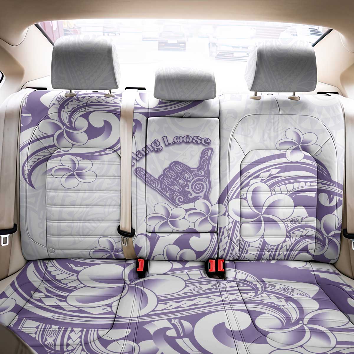 Aloha Hawaii Shaka Back Car Seat Cover Hang Loose Purple Version DT05 - Polynesian Pride