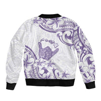 Aloha Hawaii Shaka Bomber Jacket Hang Loose Purple Version DT05 - Polynesian Pride
