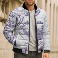 Aloha Hawaii Shaka Bomber Puffer Jacket Hang Loose Purple Version - Polynesian Pride