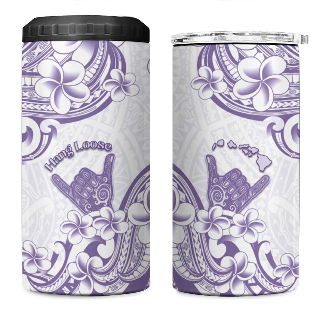 Aloha Hawaii Shaka 4 in 1 Can Cooler Tumbler Hang Loose Purple Version - Polynesian Pride