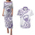 Aloha Hawaii Shaka Couples Matching Puletasi and Hawaiian Shirt Hang Loose Purple Version - Polynesian Pride