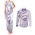Aloha Hawaii Shaka Couples Matching Tank Maxi Dress and Long Sleeve Button Shirt Hang Loose Purple Version - Polynesian Pride