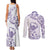 Aloha Hawaii Shaka Couples Matching Tank Maxi Dress and Long Sleeve Button Shirt Hang Loose Purple Version - Polynesian Pride