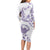 Aloha Hawaii Shaka Family Matching Long Sleeve Bodycon Dress and Hawaiian Shirt Hang Loose Purple Version - Polynesian Pride