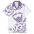 Aloha Hawaii Shaka Family Matching Off The Shoulder Long Sleeve Dress and Hawaiian Shirt Hang Loose Purple Version - Polynesian Pride