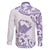 Aloha Hawaii Shaka Family Matching Off The Shoulder Long Sleeve Dress and Hawaiian Shirt Hang Loose Purple Version - Polynesian Pride