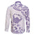 Aloha Hawaii Shaka Family Matching Off Shoulder Short Dress and Hawaiian Shirt Hang Loose Purple Version - Polynesian Pride