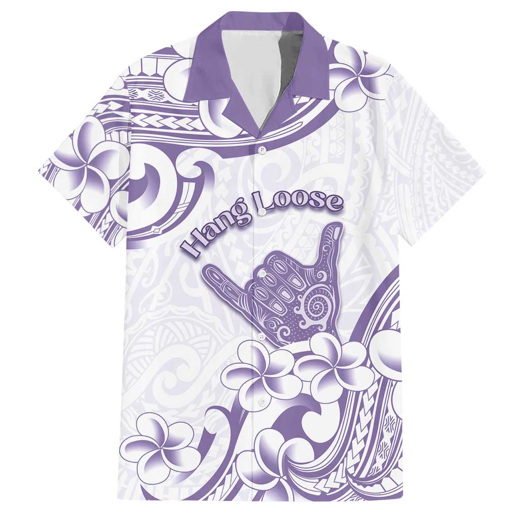 Aloha Hawaii Shaka Family Matching Short Sleeve Bodycon Dress and Hawaiian Shirt Hang Loose Purple Version - Polynesian Pride