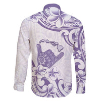 Aloha Hawaii Shaka Family Matching Summer Maxi Dress and Hawaiian Shirt Hang Loose Purple Version - Polynesian Pride