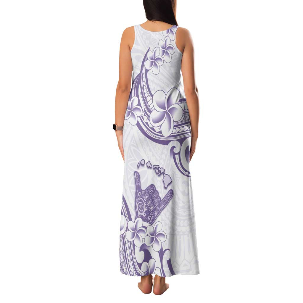 Aloha Hawaii Shaka Family Matching Tank Maxi Dress and Hawaiian Shirt Hang Loose Purple Version - Polynesian Pride