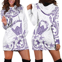 Aloha Hawaii Shaka Hoodie Dress Hang Loose Purple Version - Polynesian Pride