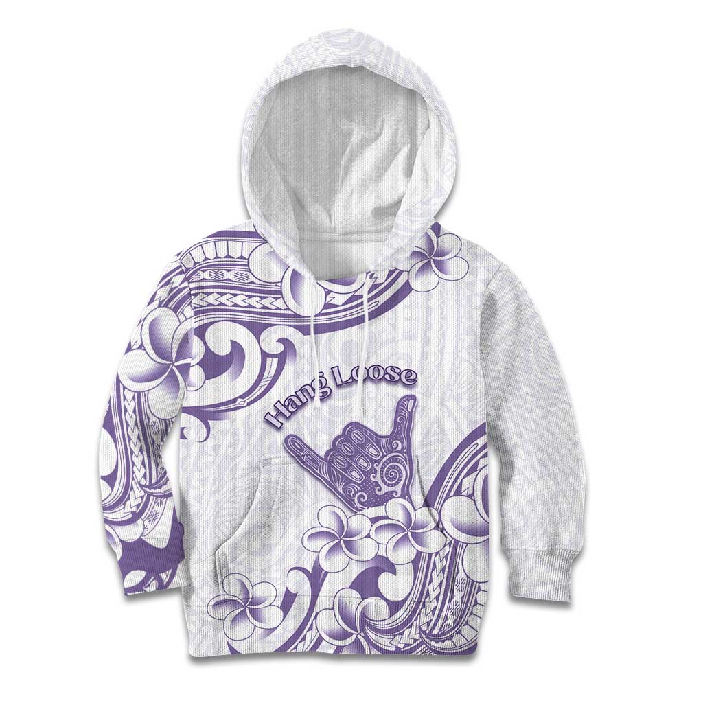 Aloha Hawaii Shaka Kid Hoodie Hang Loose Purple Version - Polynesian Pride