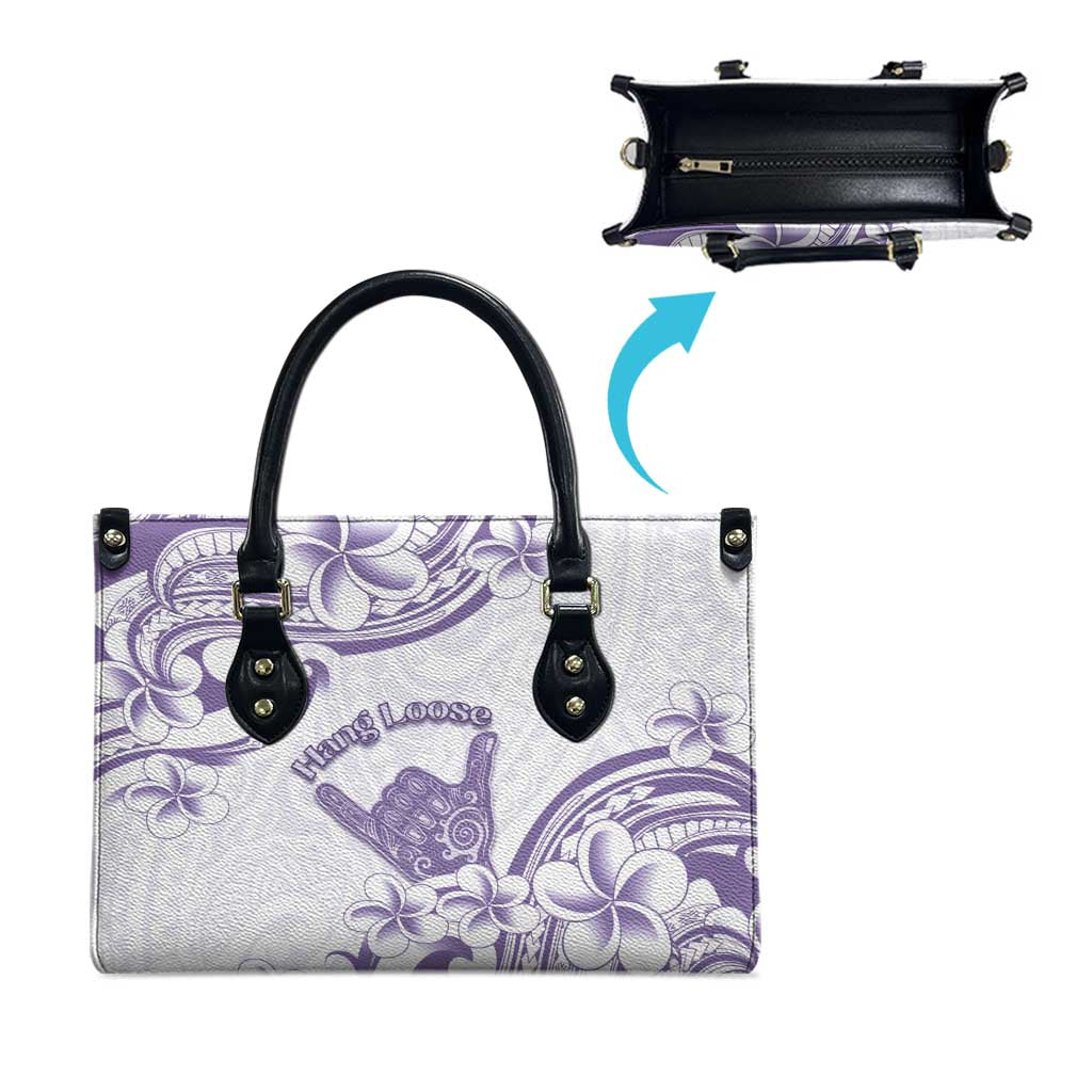 Aloha Hawaii Shaka Leather Bag Hang Loose Purple Version - Polynesian Pride